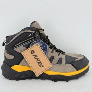 Hi-Tec Mens Revive Hiking Boots Tan/Yellow Breathable Quality Leather US 12 NWOB